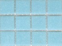 Azurra Original Lightest Blue 2cm x 2cm vitreous glass mosaics. Only £19.85 ex VAT per 1.07 sq m (or £2.98 ex VAT per 225 tile sheet)